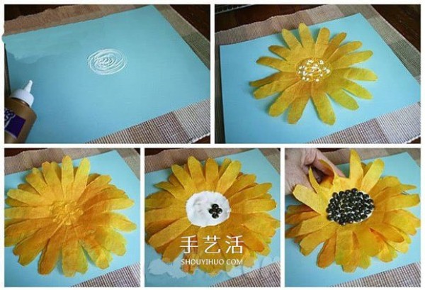 New Years greeting card, prepare a beautiful DIY sunflower greeting card now