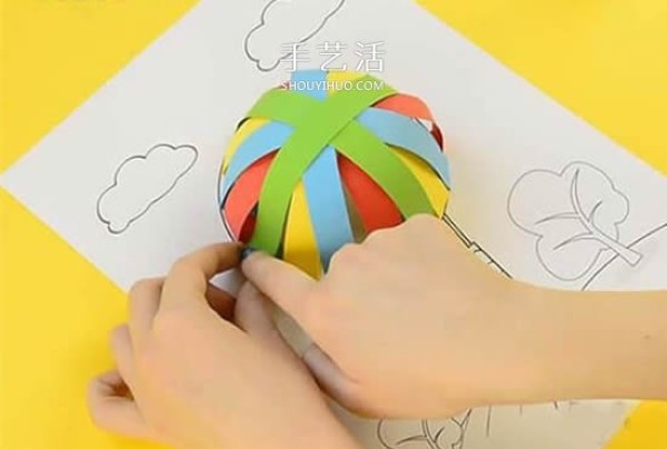 How to make homemade creative birthday cards with three-dimensional hot air balloon cards