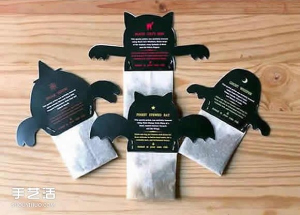 How to make Halloween tea bags by making handmade cardboard and making Halloween tea bags