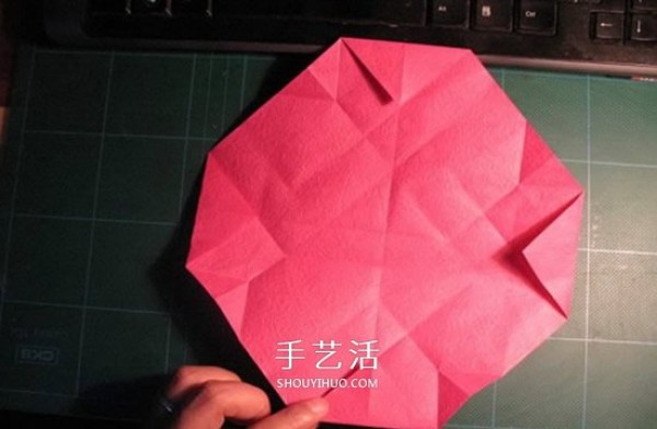 GG Rose Folding Illustration Beautiful and Detailed Rose Origami