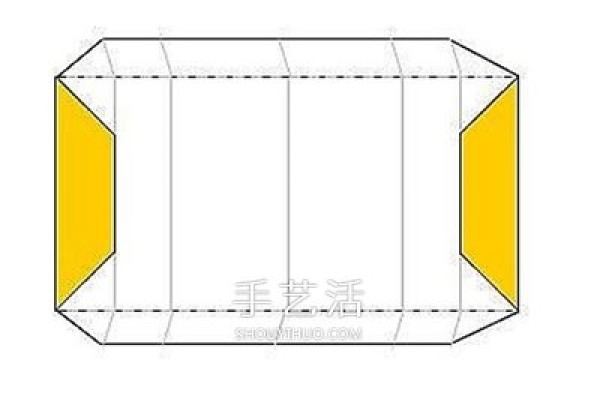 How to fold a square box by hand, square carton origami illustration