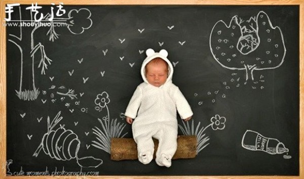 Blackboard graffiti, take the babies on a blackboard adventure