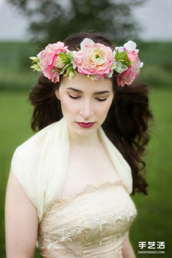 How to make bridal flower garland, DIY tutorial on flower headdress and garland