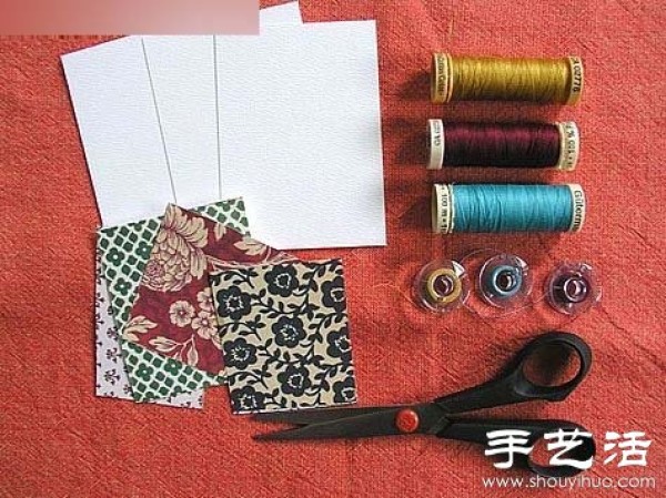 rags + needlework handmade beautiful holiday greeting cards