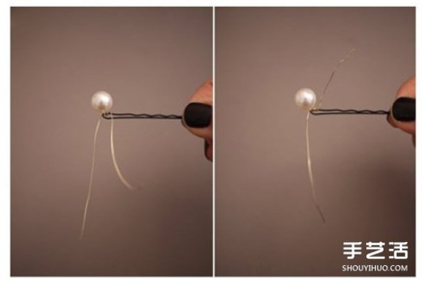 How to make your own pearl hairpins, tutorial and simple DIY pearl hairpins and illustrations