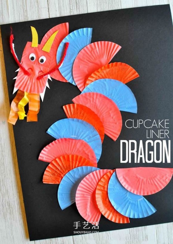 Tutorial on how to make New Years Chinese dragon stickers from cake paper