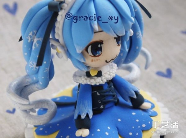 Cute Hatsune Pretty Girl Clay Doll Handmade DIY Illustrated Tutorial