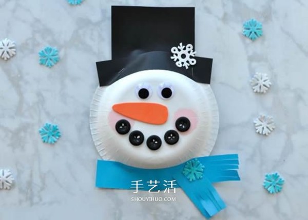 Cute Paper Plate Snowman Handmade Tutorial