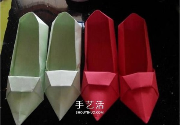 How to fold simple high heels, how to make origami high heels