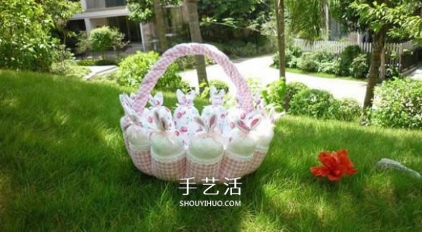 Non-woven cute basket DIY, how to make your own round fabric basket