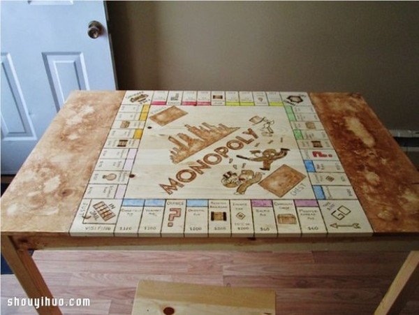 Homemade toys: teach you how to DIY an exclusive wooden table for the Monopoly game