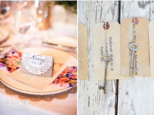 How to make wedding table labels, pictures, DIY wedding decoration props table labels