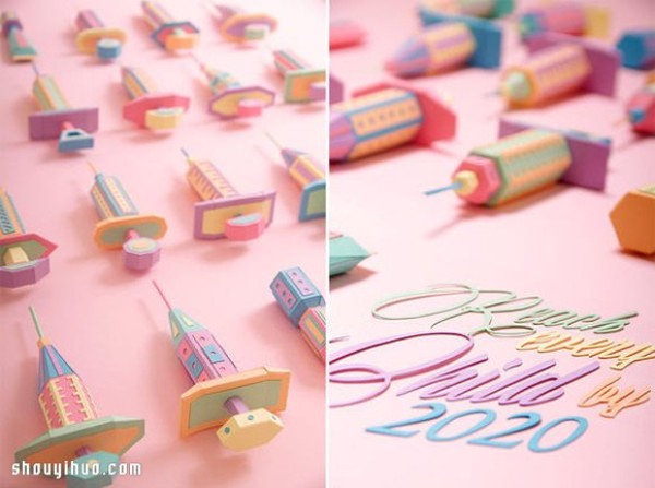 Super craftsmanship! Delicate and exquisite candy-style tool paper model works