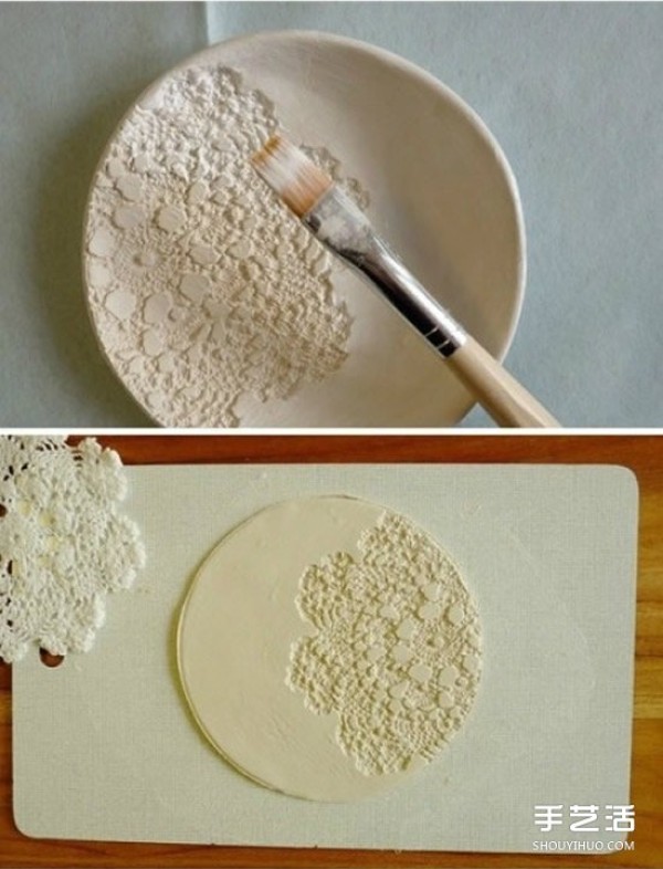 Soft clay decorative plate DIY beautiful decorative plate hand-making tutorial