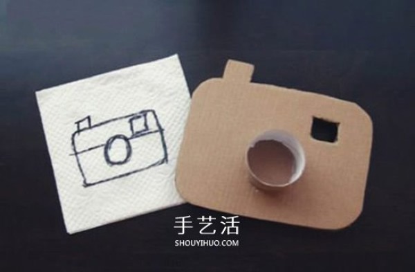 Tutorial on making a handmade camera out of cardboard, a tutorial on making a toy camera for children