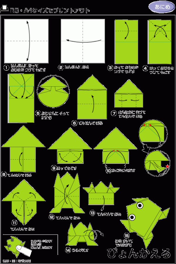 How to Origami a Jumping Frog