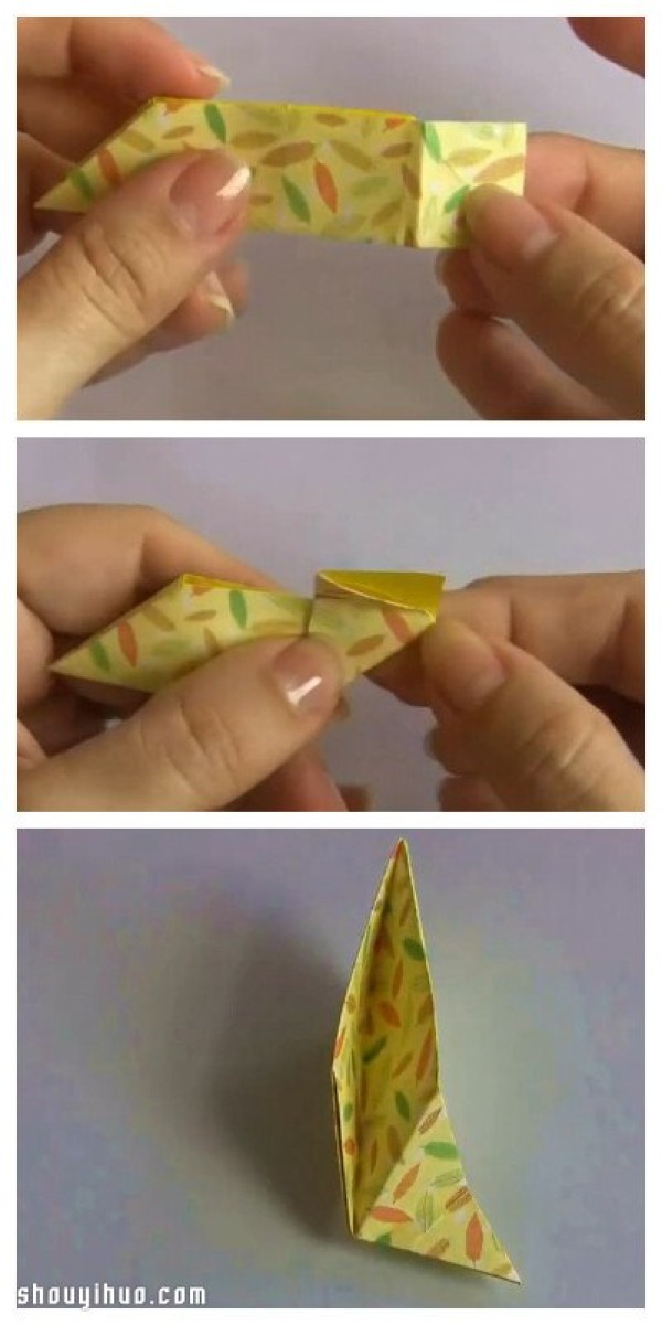 How to fold the origami five-star flower. Illustrated tutorial on how to fold the five-star flower.