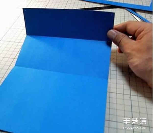 How to make a three-dimensional Christmas greeting card with illustrations and illustrations