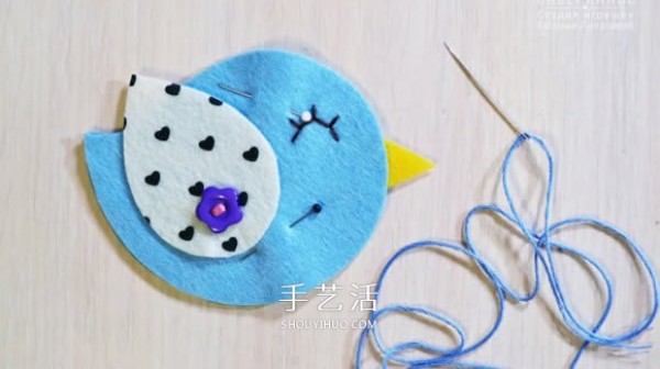 Non-woven bird bird refrigerator magnet DIY handmade fabric bird refrigerator magnet production