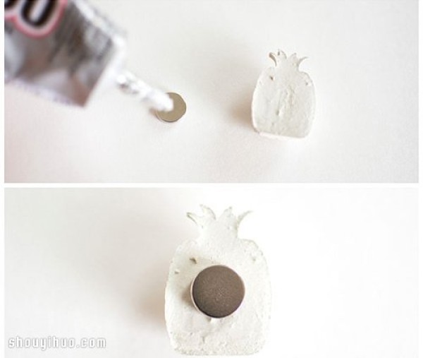 Cement DIY handmade fruit-shaped refrigerator magnet tutorial