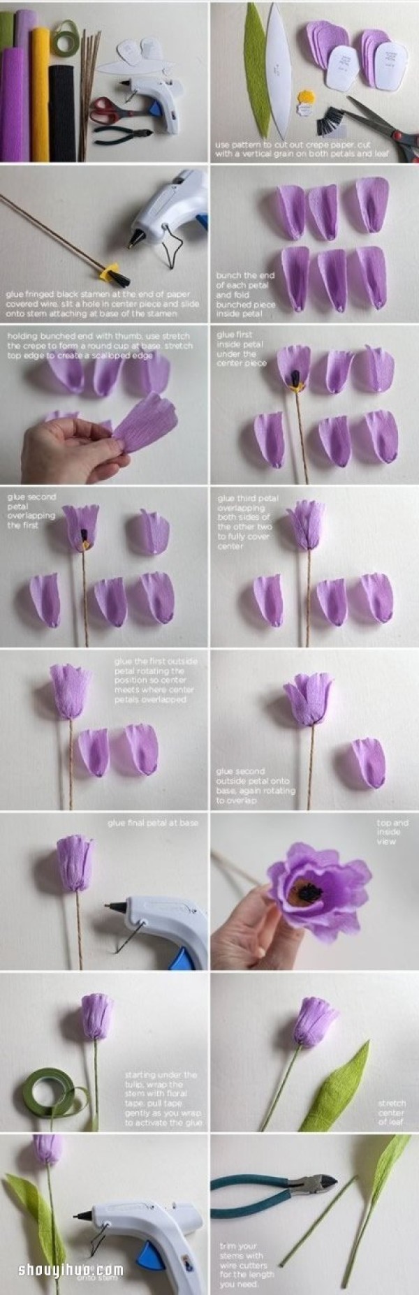 Tutorial on how to fold hand-rolled paper flowers, simple and beautiful tutorial on folded paper flowers