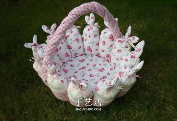 Non-woven cute basket DIY, how to make your own round fabric basket