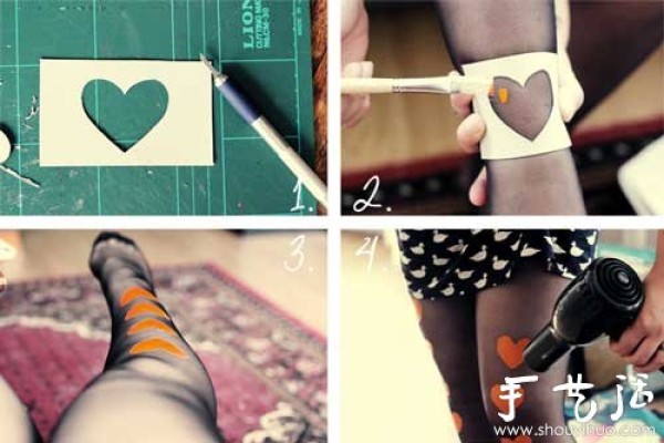 How to print cute heart-shaped patterns on stockings