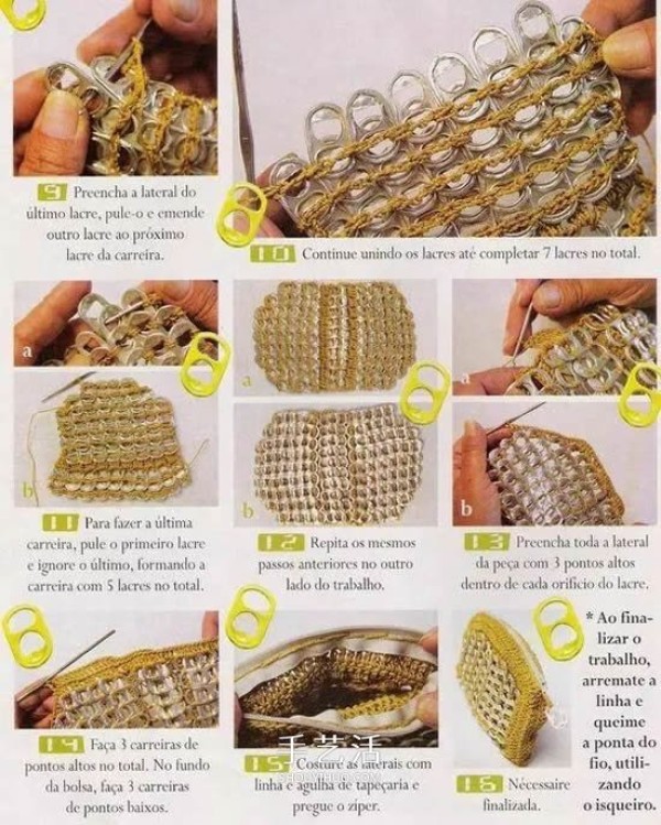 Can pull tabs can be used like this! Exquisitely woven coasters and bags