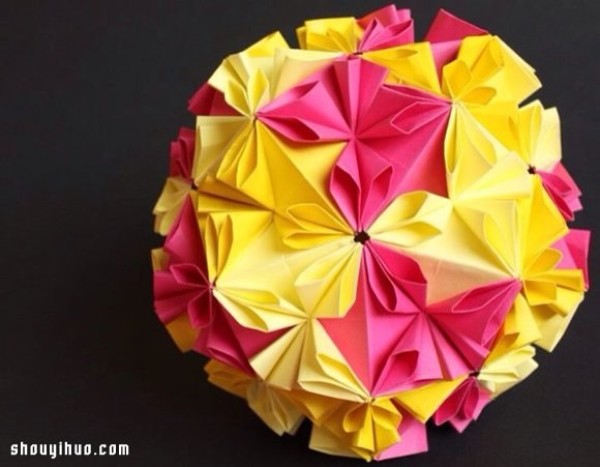 Appreciation of the beautiful handmade origami flower balls (2)