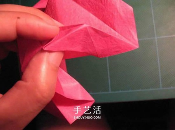 GG Rose Folding Illustration Beautiful and Detailed Rose Origami