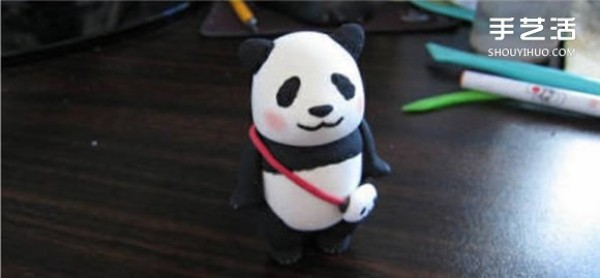 Ultra-light clay giant panda DIY hand-made illustrated tutorial