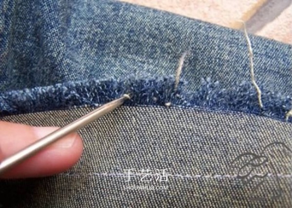 How to modify childrens jeans when babys pants are too short