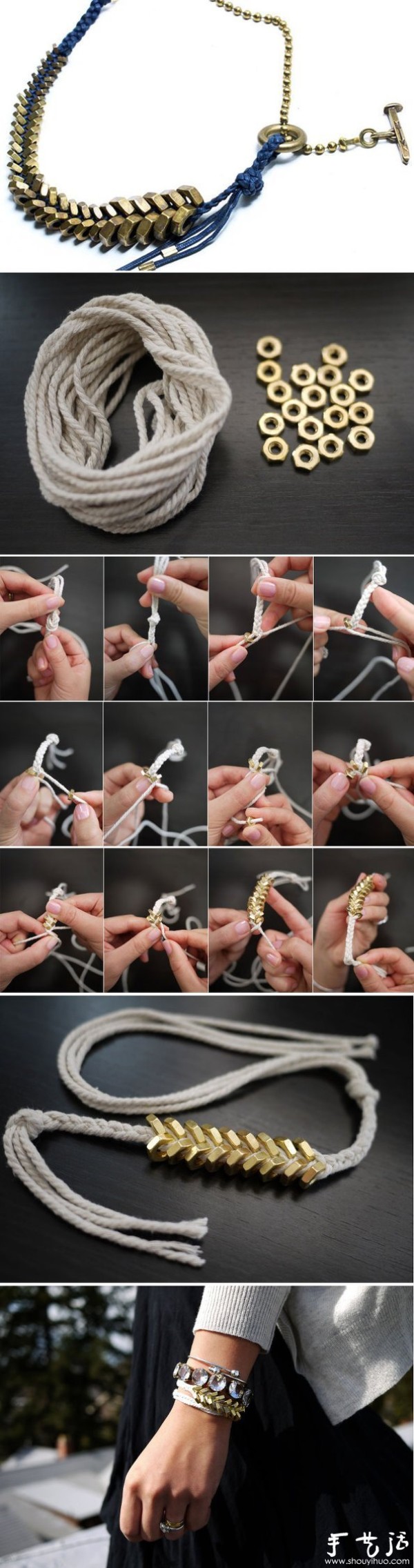 How to make a homemade punk bracelet punk bracelet