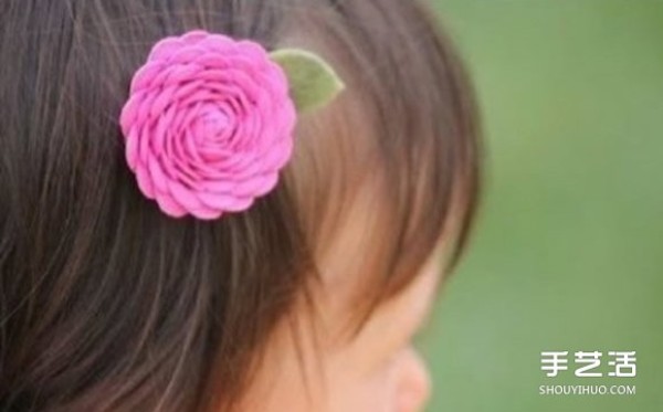 Use non-woven lace DIY to make beautiful flower hairpins and hair accessories