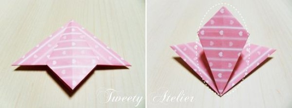 Triangle Bookmark Origami Method and Triangle Bookmark Illustrated Tutorial