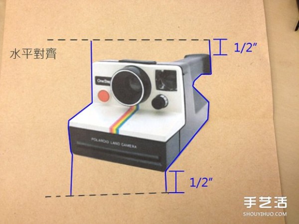 Illustration of a method of making a 3D greeting card with a Polaroid camera