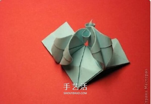 Origami Pothos Demon Flower Ball Tutorial with Illustrations of How to Fold the Pothos Poison Flower Ball