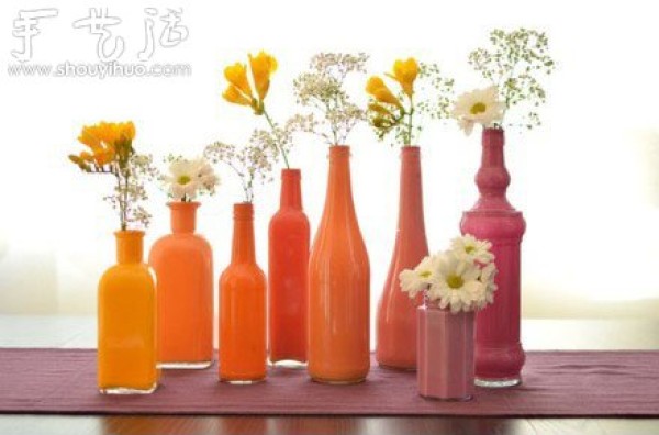 How to make beautiful vases from waste glass bottles