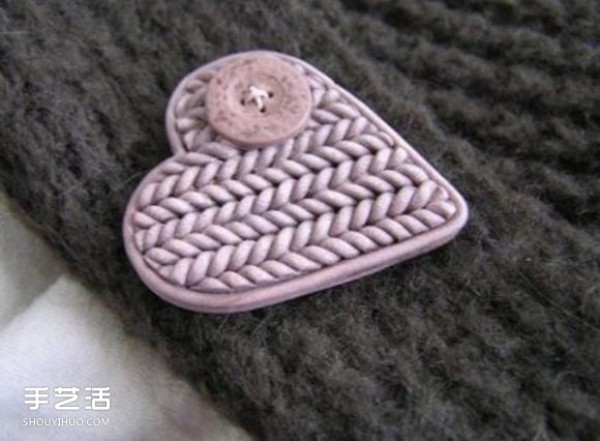 How to DIY a braided love brooch using polymer clay or clay