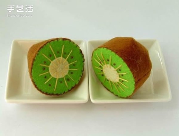 Non-woven gourmet model pictures, handmade fabric fruit and food works