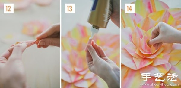 Step-by-step tutorial on how to make extra-large paper flowers and make homemade paper flowers