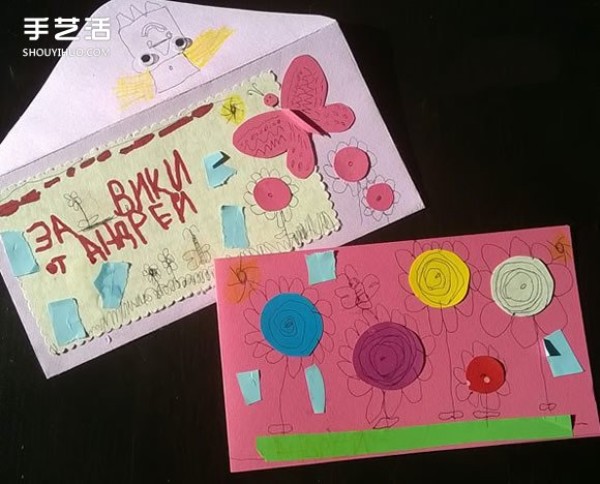 Simple Mothers Day greeting card making tutorial for young children to make Mothers Day cards