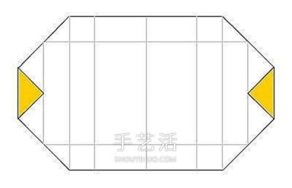 How to fold a square box by hand, square carton origami illustration