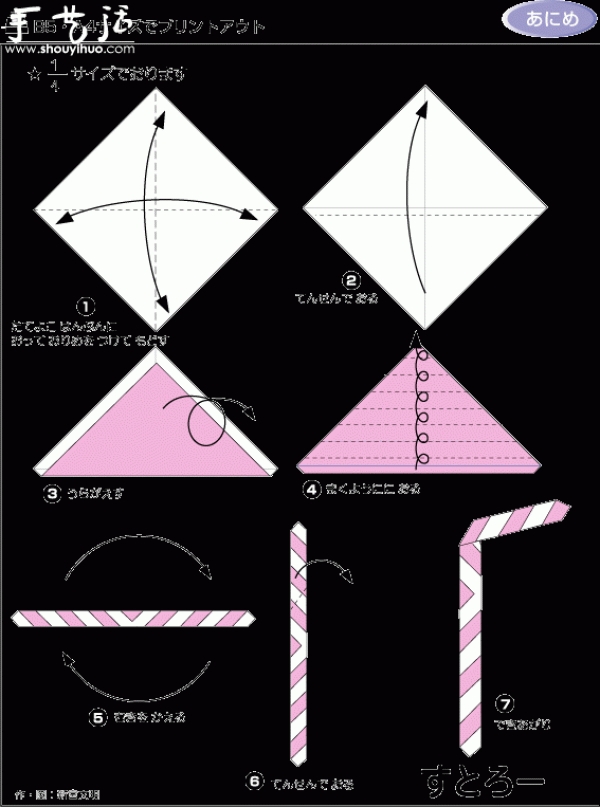 How to make origami for iced drinks