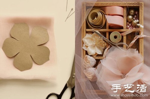 Chiffon cloth handmade beautiful flower decoration