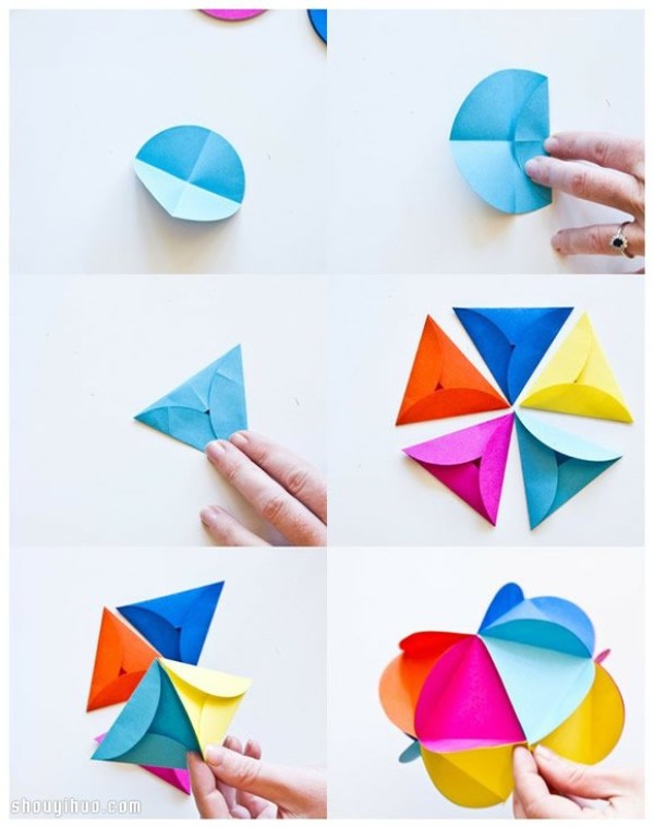 Creative Origami Color Ball DIY Color Ball Origami Handmade Illustrated Tutorial