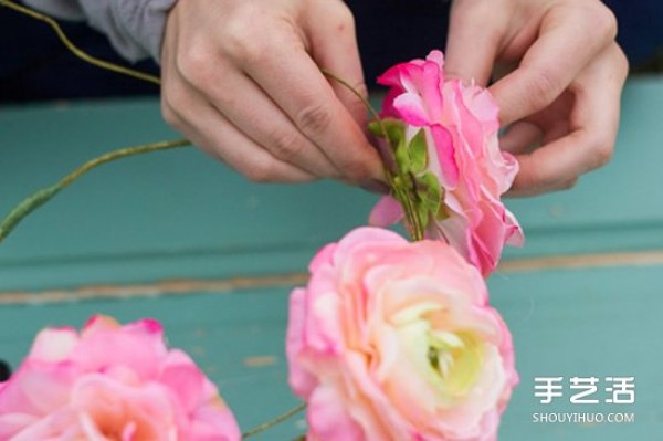 How to make bridal flower garland, flower headdress DIY tutorial