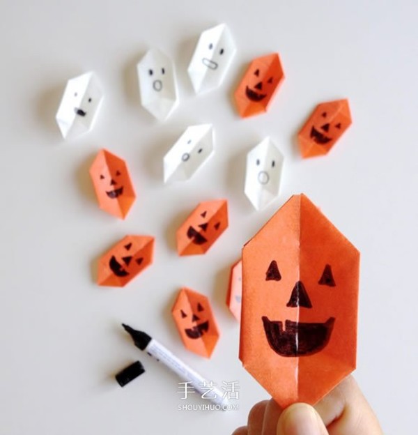 How to make origami pumpkin lanterns and DIY fun Halloween lights