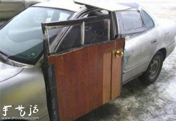 Absolutely awesome homemade car door! 