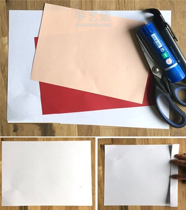 Tutorial on how to make handmade colored paper Santa Claus in kindergarten